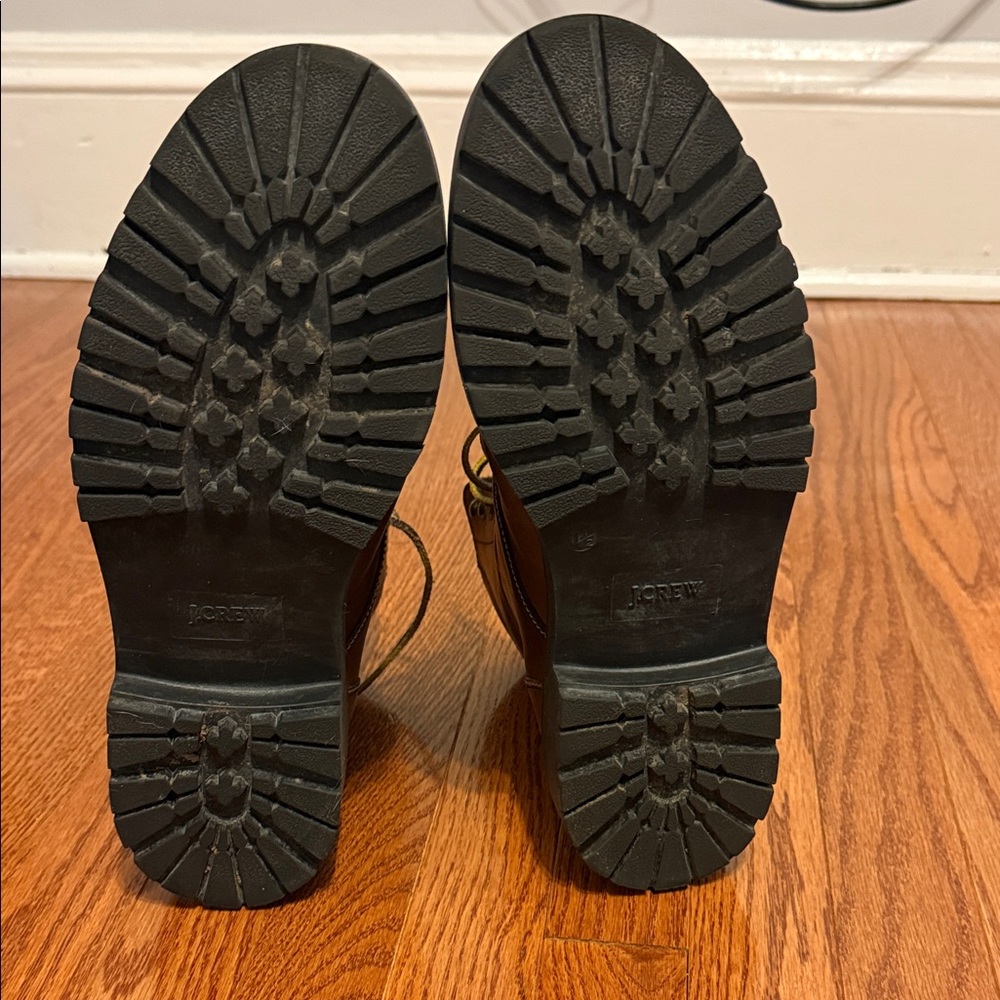 J. Crew Tan Leather Lace-Up Boots - Picture 7 of 8